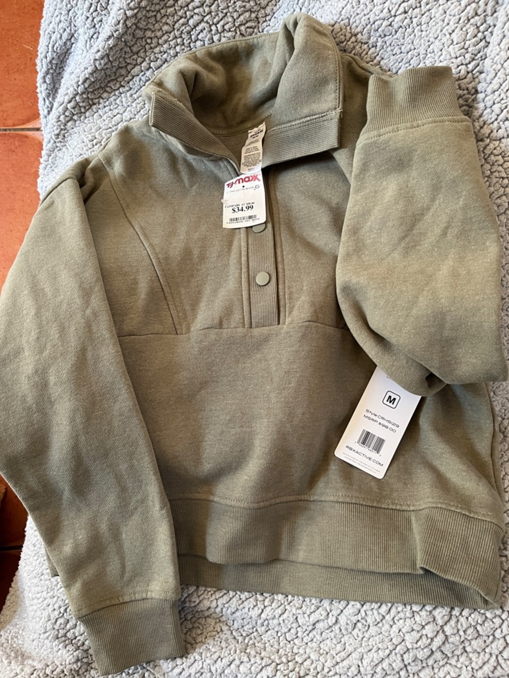 RBX Olive Green Pullover Sweatshirt